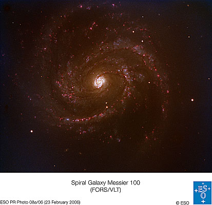 [M100 with SN 2006X, ESO]
