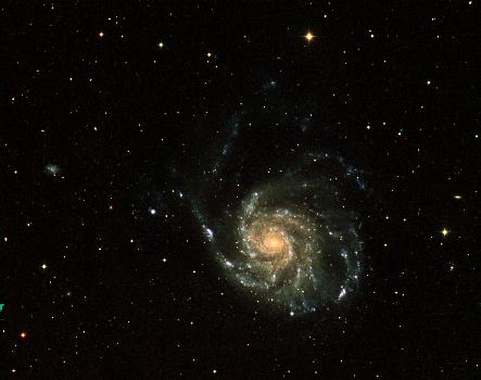 [M101, wider field, GALEX]