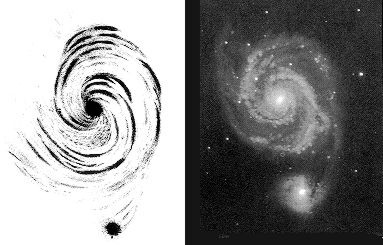 [M51, Lord Rosse vs. photo]