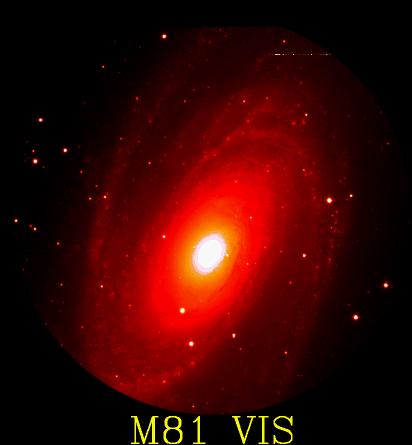 [M81 in visible light, Astro1/UIT]