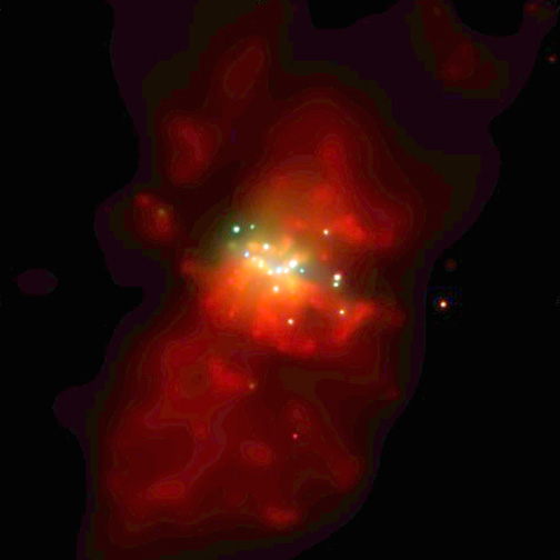 [M82 colored X-ray, CXO]